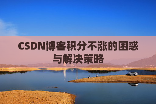 CSDN博客积分不涨的困惑与解决策略